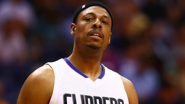 Paul Pierce reacts to a call during a playoff game.