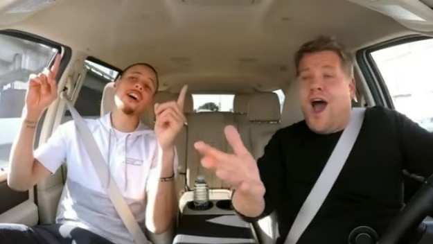 Steph Curry and James Corden sing Disney songs.