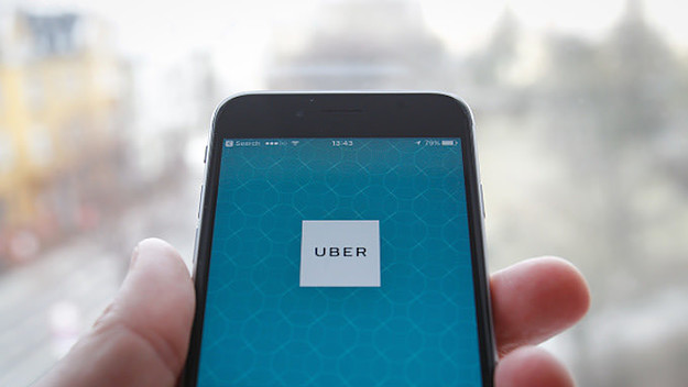 Uber app is seen on an iPhone