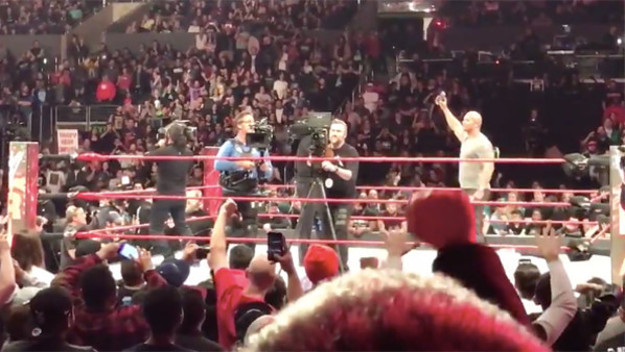 The Rock calls CM Punk during WWE Raw