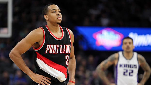 C.J. McCollum on the court.