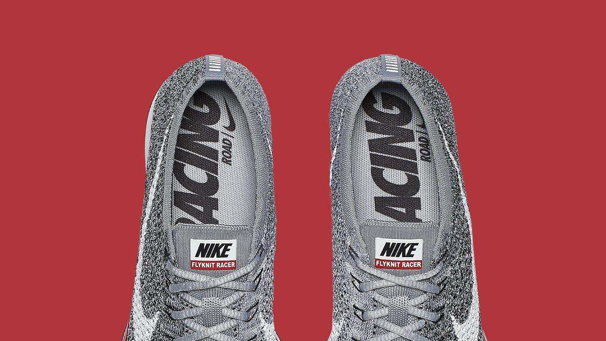 Nike Flyknit Racer Grey Red 526628 013 Top