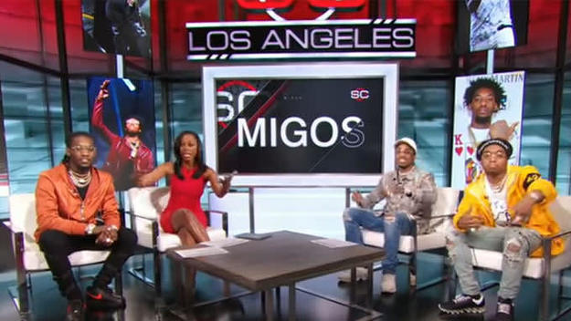 Migos on set for SportsCenter.