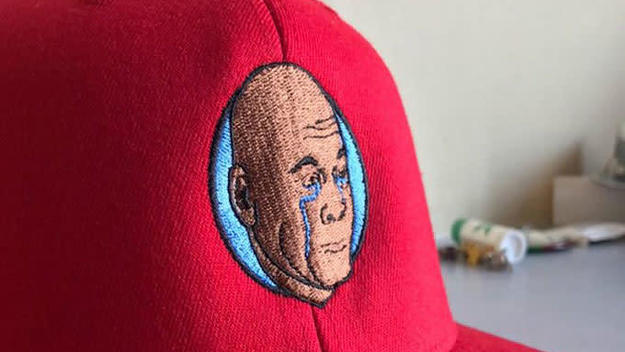 crying jordan softball team hat