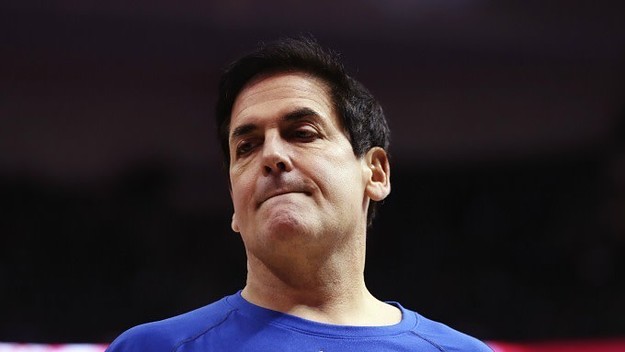Mark Cuban looks on during a recent Mavericks game.