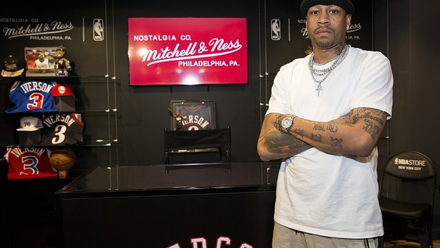 Allen Iverson at the opening of the Mitchell & Ness annex at the NBA Store in NYC.