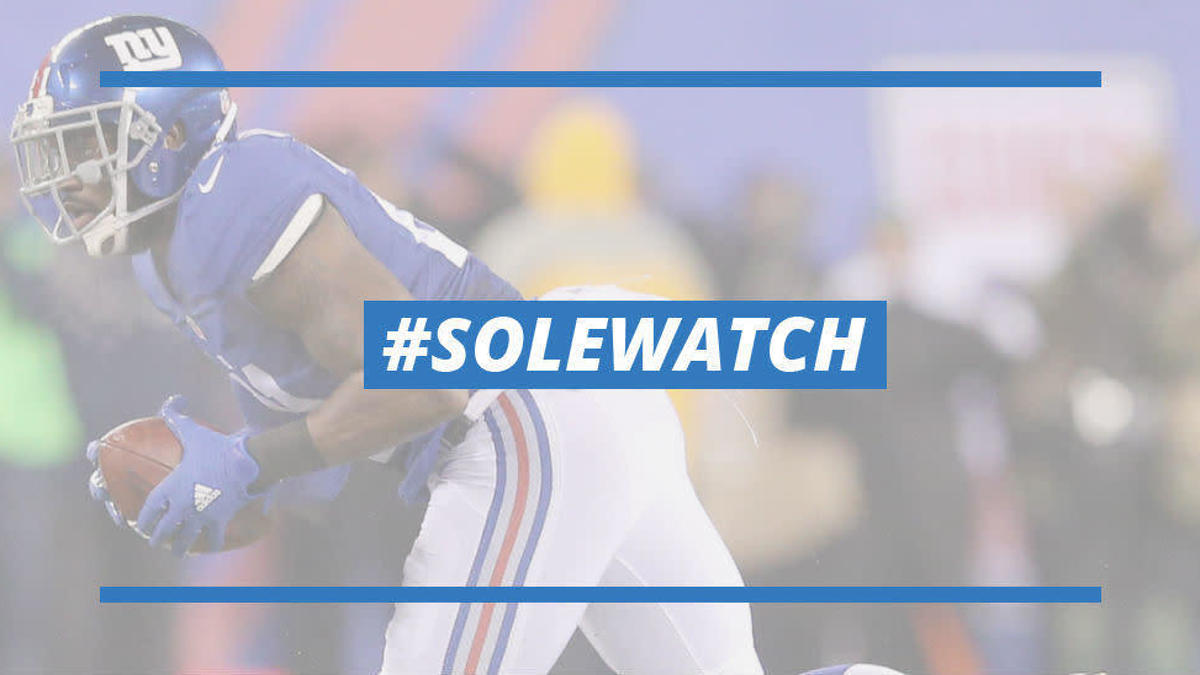 Landon Collins Metallic Blue Yeezy Cleats Thumb