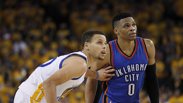 Steph Curry Russell Westbrook Golden State Oklahoma City 2016