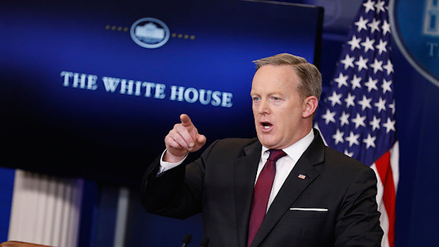 Sean Spicer holds the daily briefing