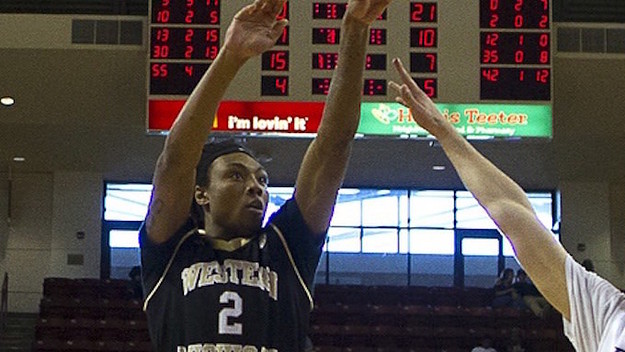 Joeviair Kennedy taking a shot. A jumpshot!