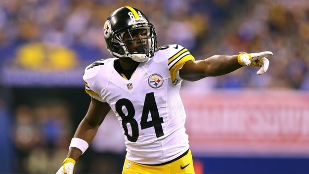 Antonio Brown playing for the Steelers