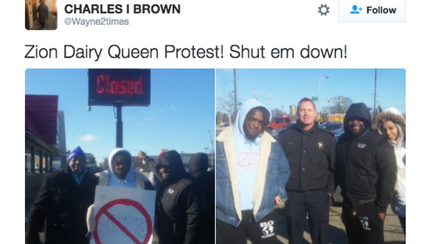 Dairy Queen protest Zion, IL