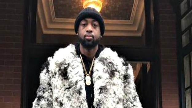 Dwyane Wade wears mink coat for New Years Eve 2016