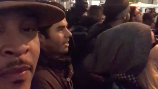 This is T.I. at an anti Donald Trump protest.