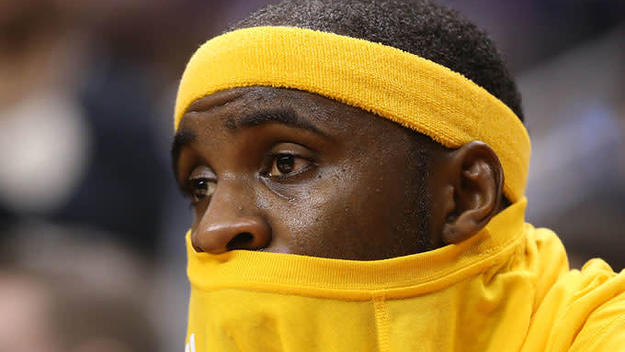 Ty Lawson sits on the bench.