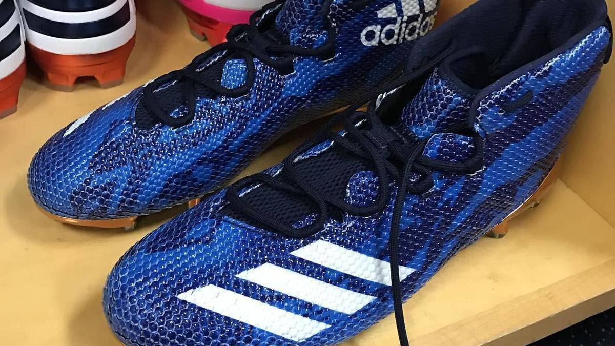 Von Miller Blue Snakeskin Cleats