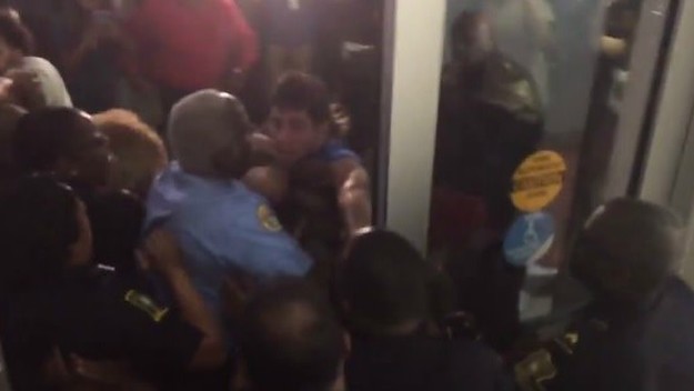 Students pepper sprayed for protesting David Duke at debate.