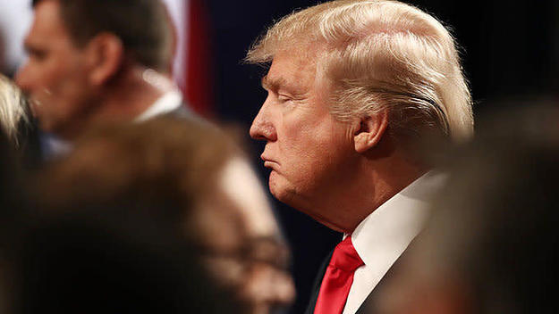 Trump looking on during third debate