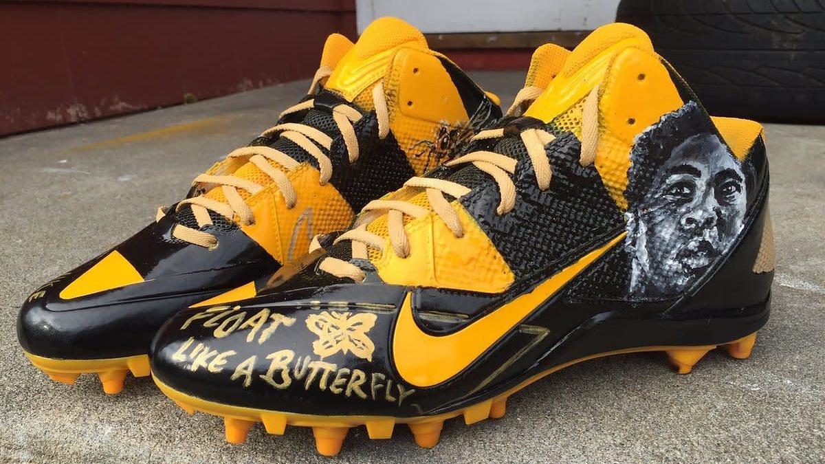 Antonio Brown Muhammad Ali Cleats Left