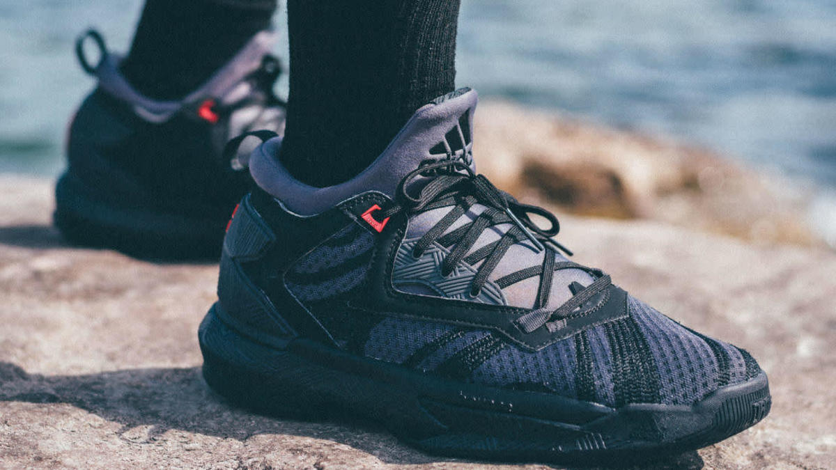 adidas D Lillard 2 Shark Black Right
