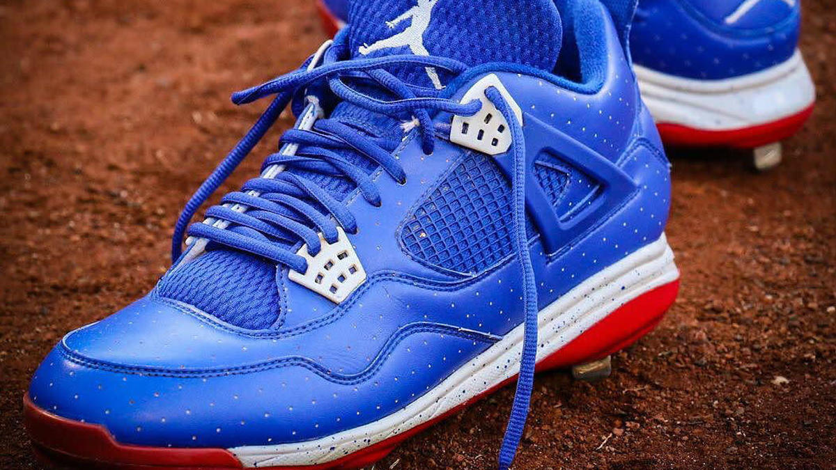 Carl Crawford Air Jordan IV 4 "Dodgers" PE Cleats