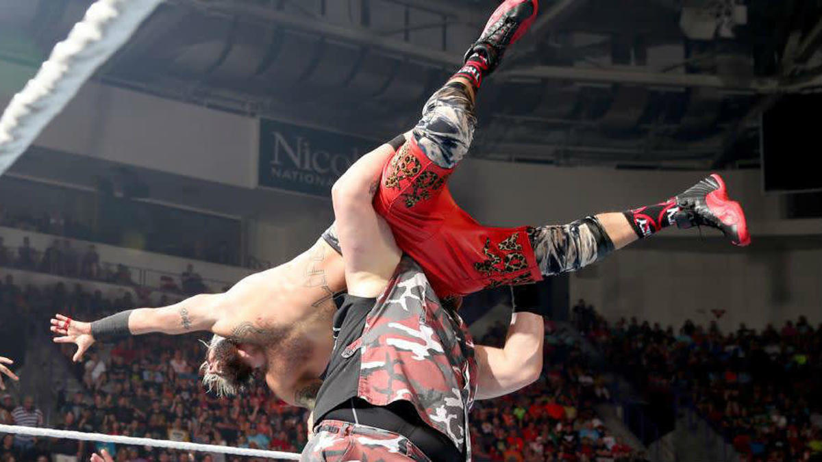 Enzo Amore Wearing the "Flu Game" Air Jordan 12