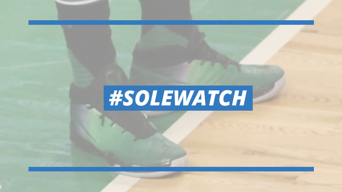 Amir Johnson Wearing the "Celtics" Air Jordan XXX