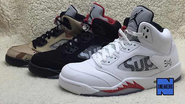 Supreme and Air Jordan Five Image