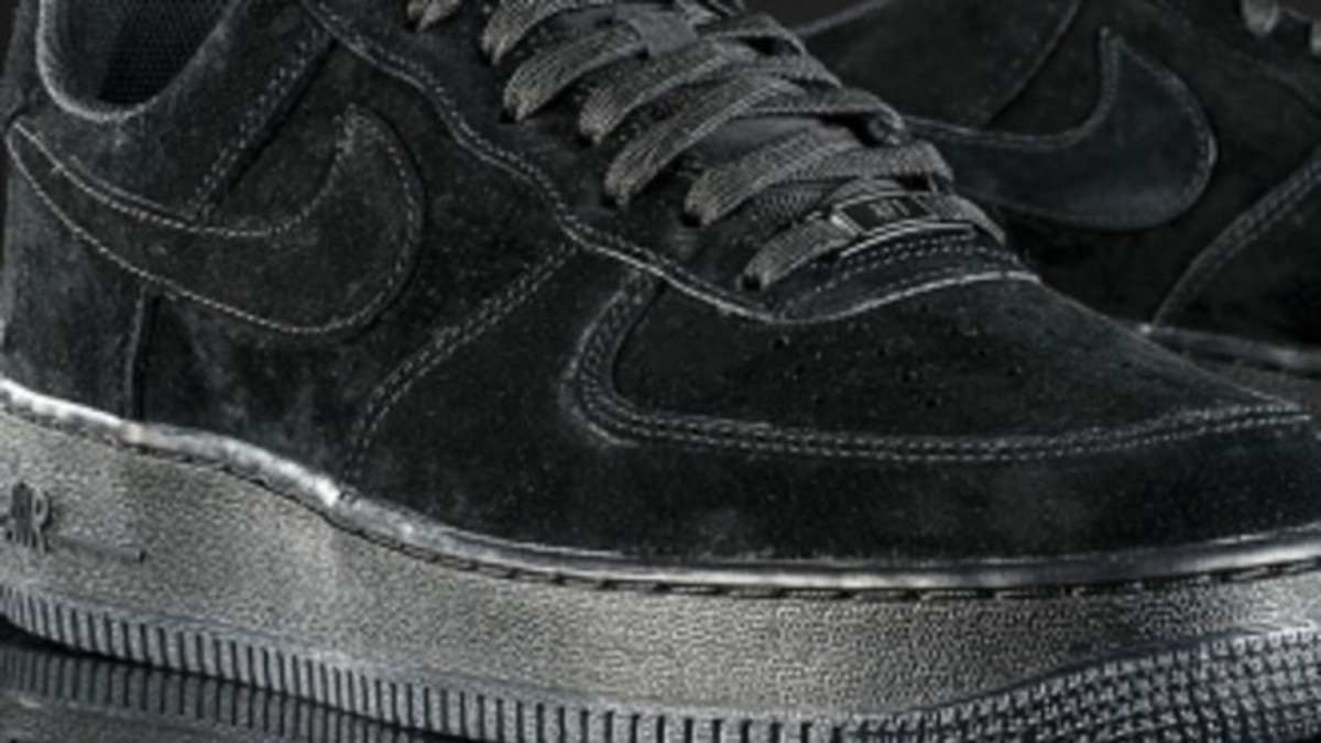 Air fashion force 1 all black suede