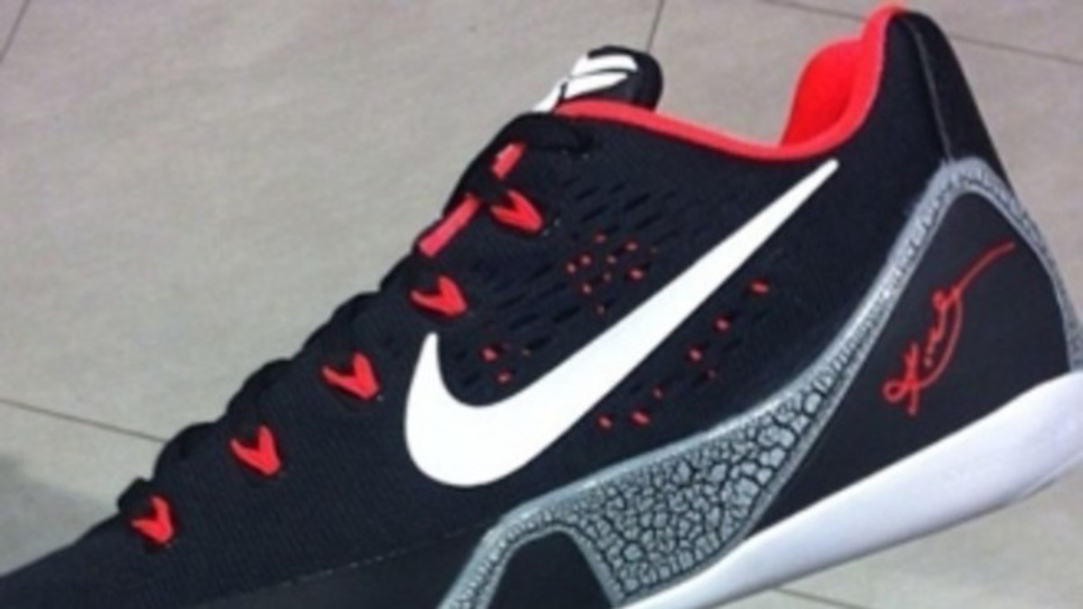 Release Date: Nike Kobe 9 EM - Black/White-Laser Crimson-Wolf Grey