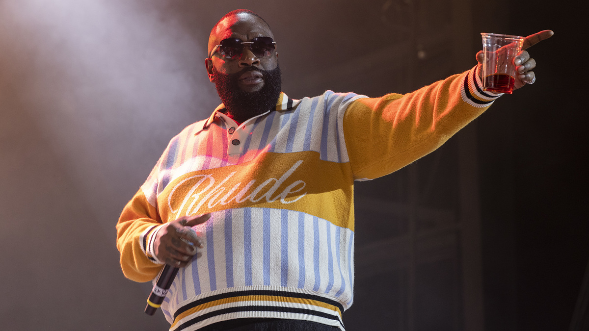 Rick Ross performs on stage