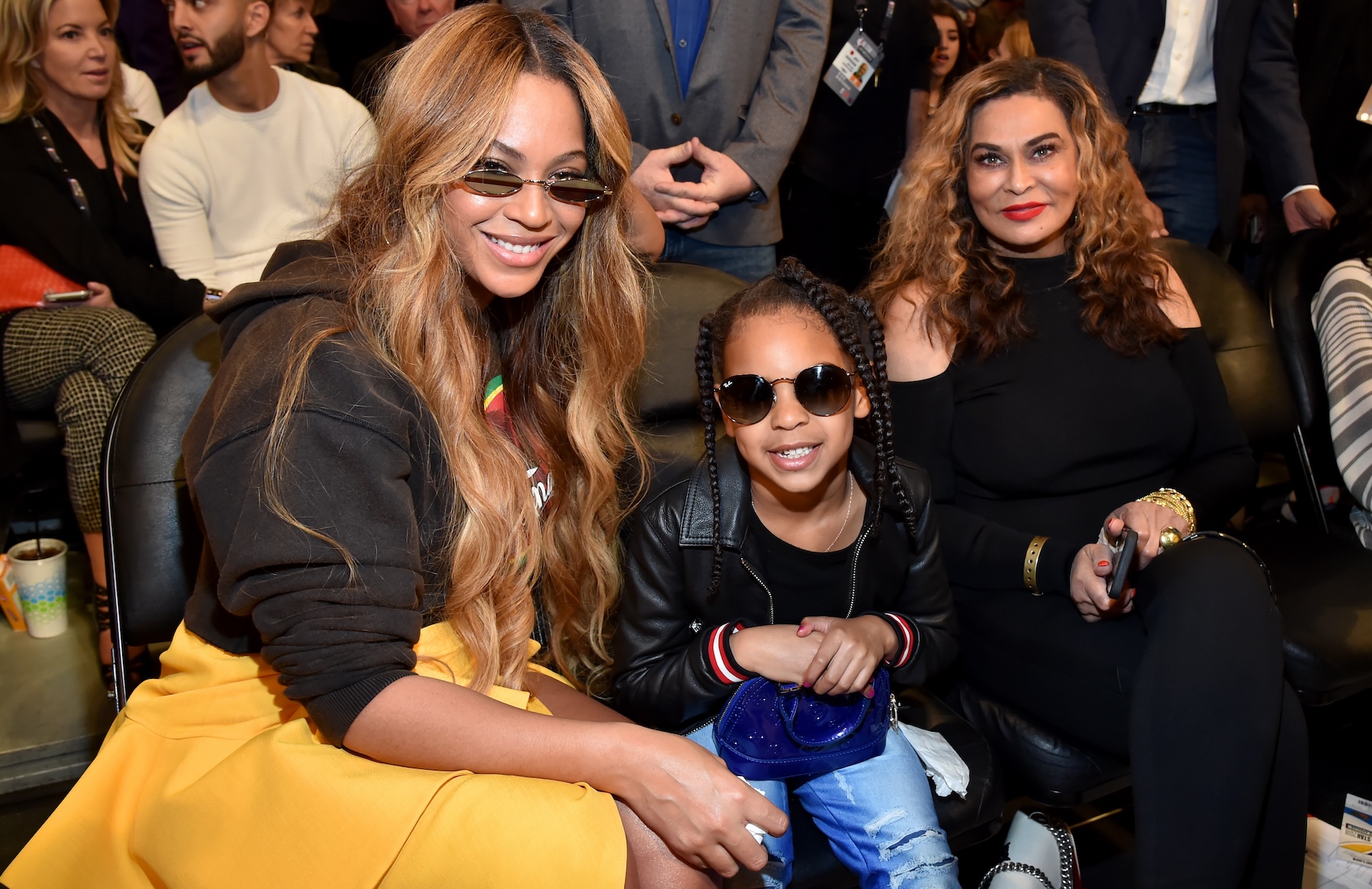 Beyonce, Blue Ivy, and Tina Knowles