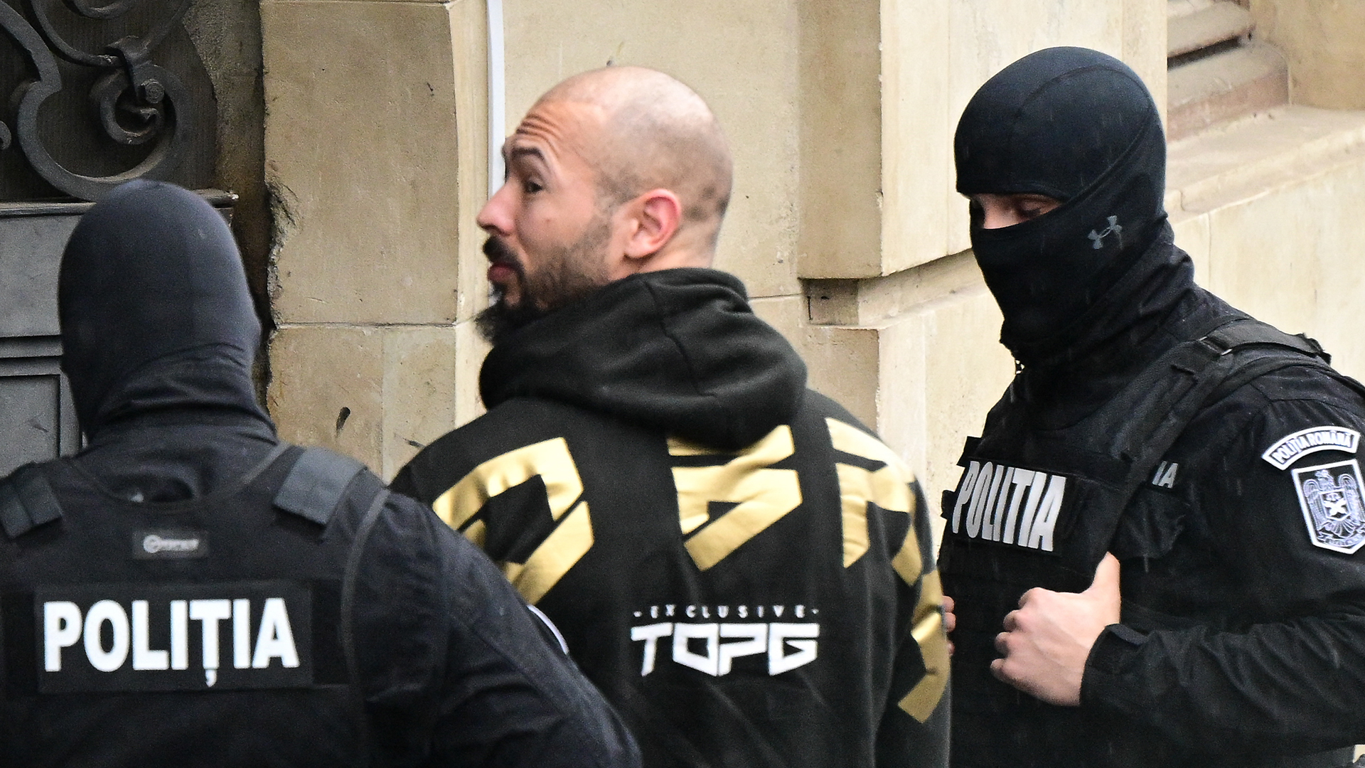 Andrew Tate arrested by Romanian police in March 2024.