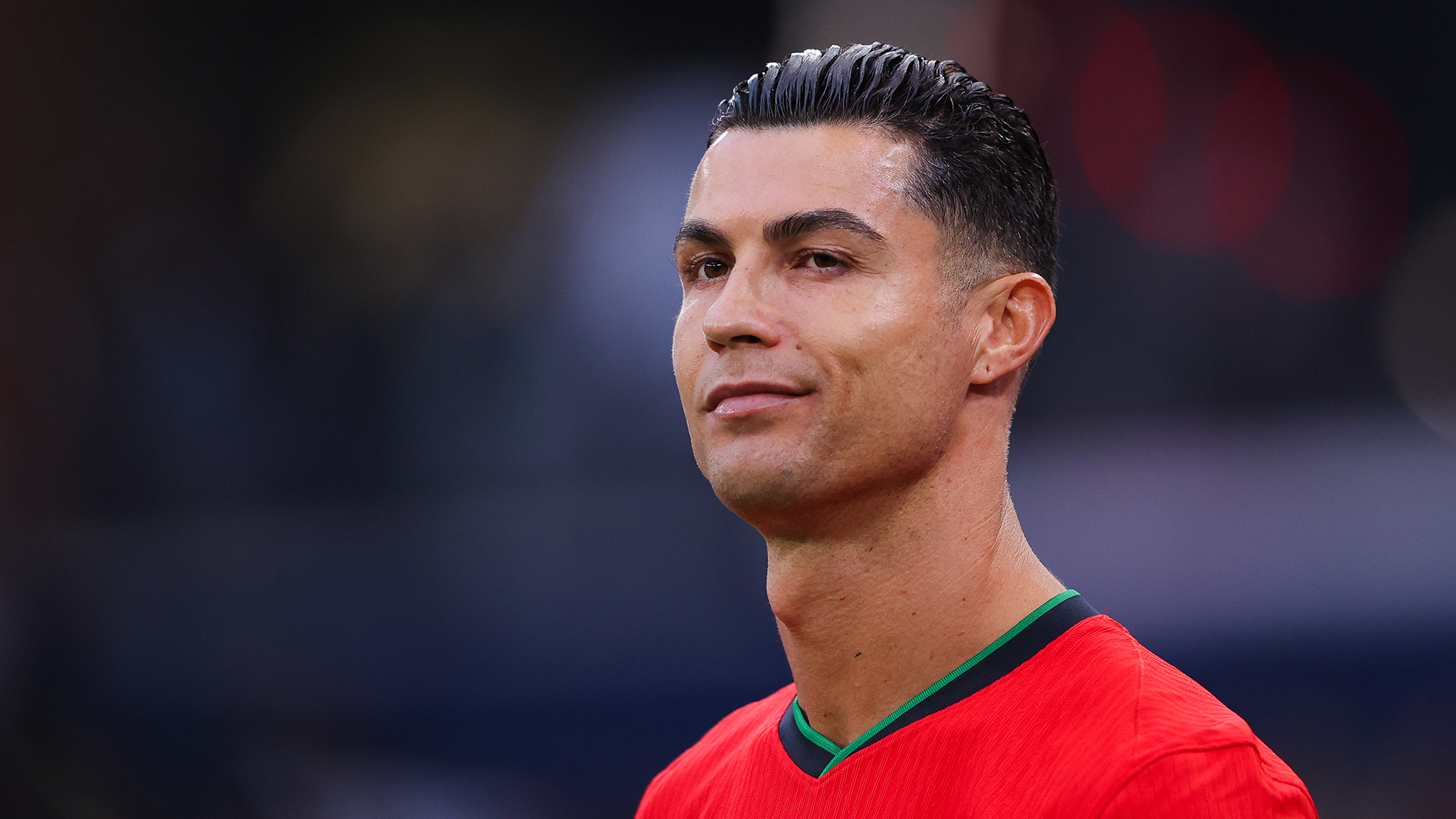 Cristiano Ronaldo of Portugal looks on prior to the UEFA EURO 2024 quarter-final match.