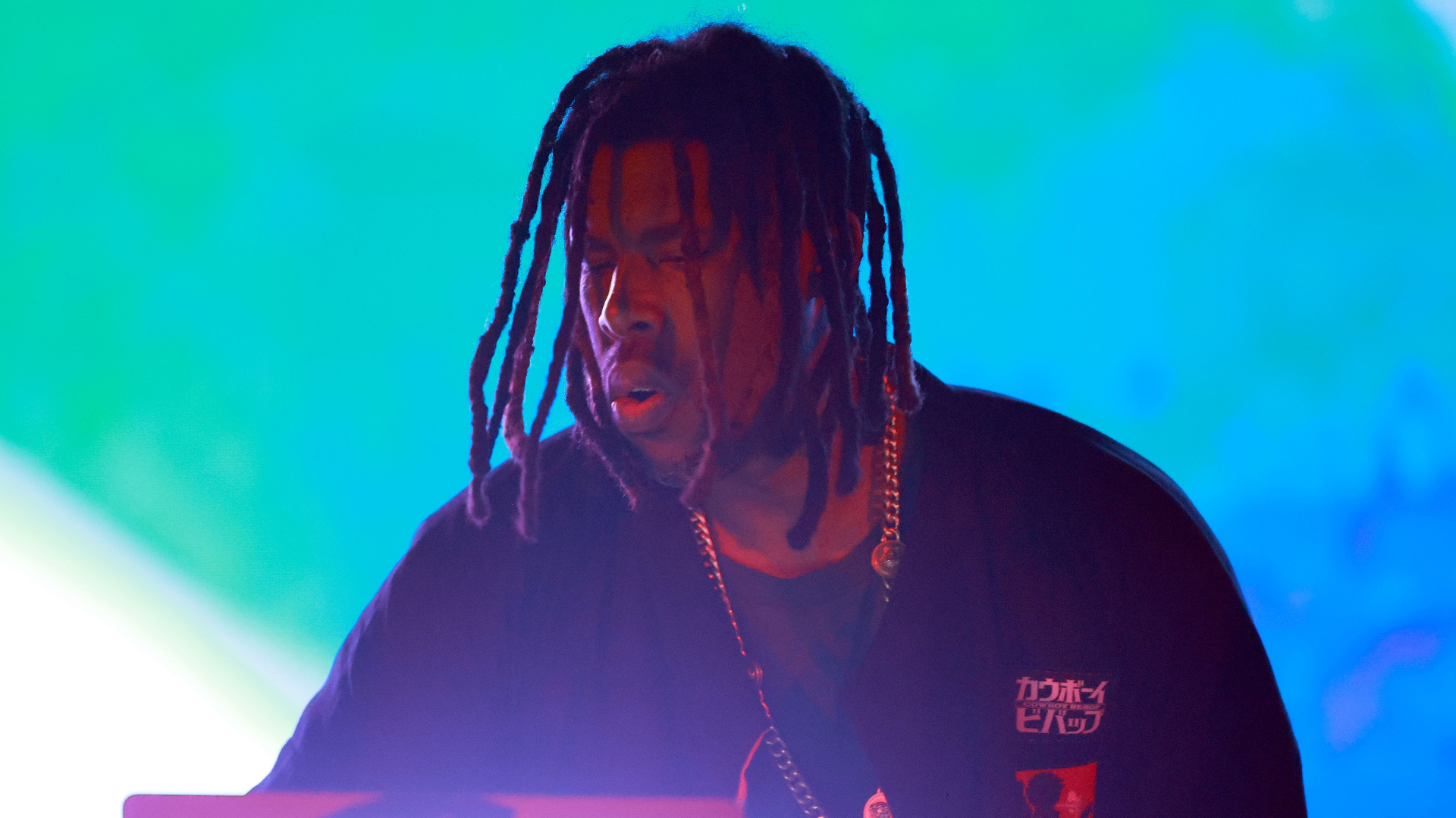 Flying Lotus performs onstage at Adult Swim Festival '23 during 2023 Comic-Con International: San Diego.