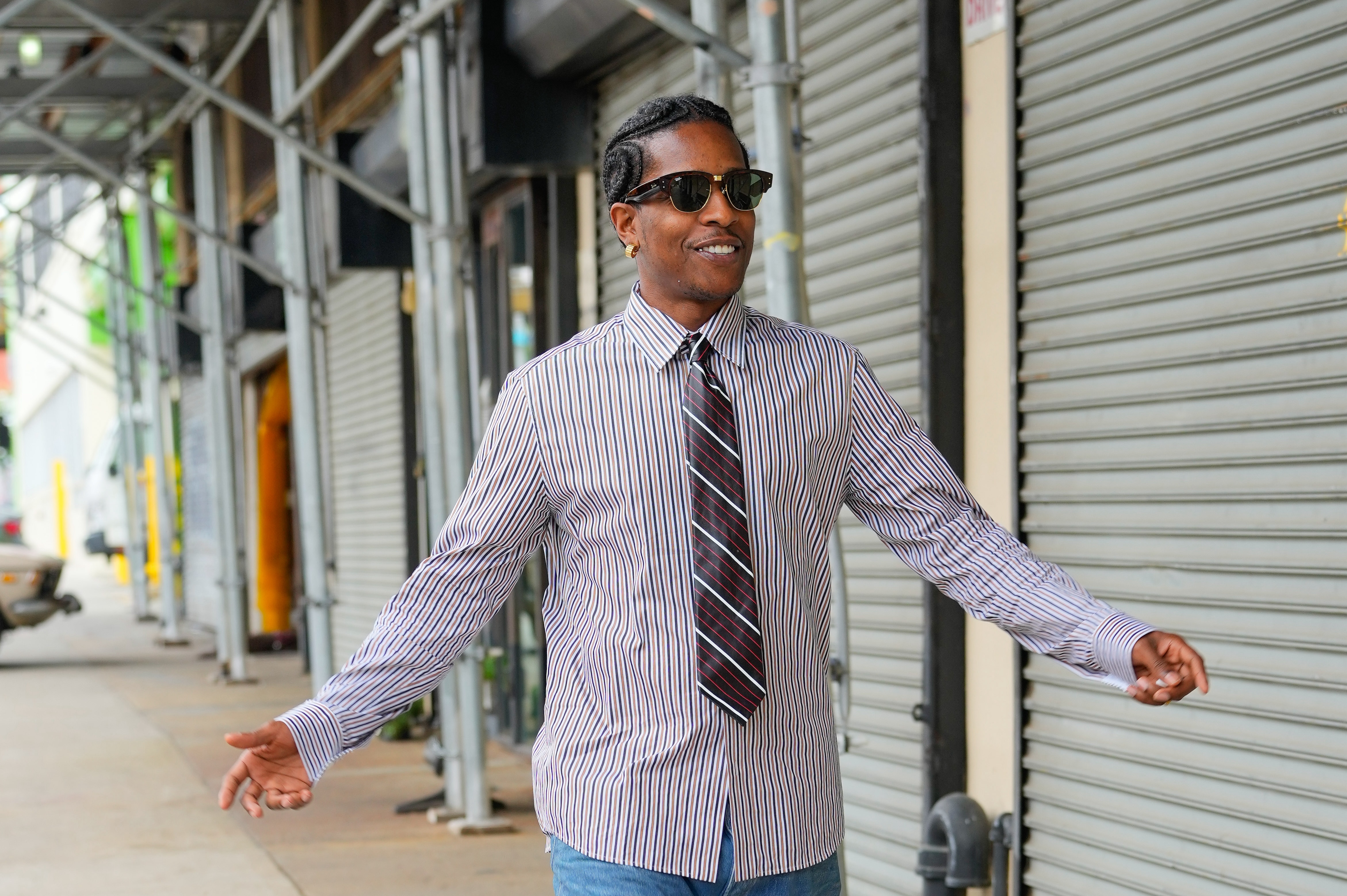 NEW YORK, NEW YORK - JUNE 30: A$AP Rocky is seen on June 30, 2024 in New York City. 