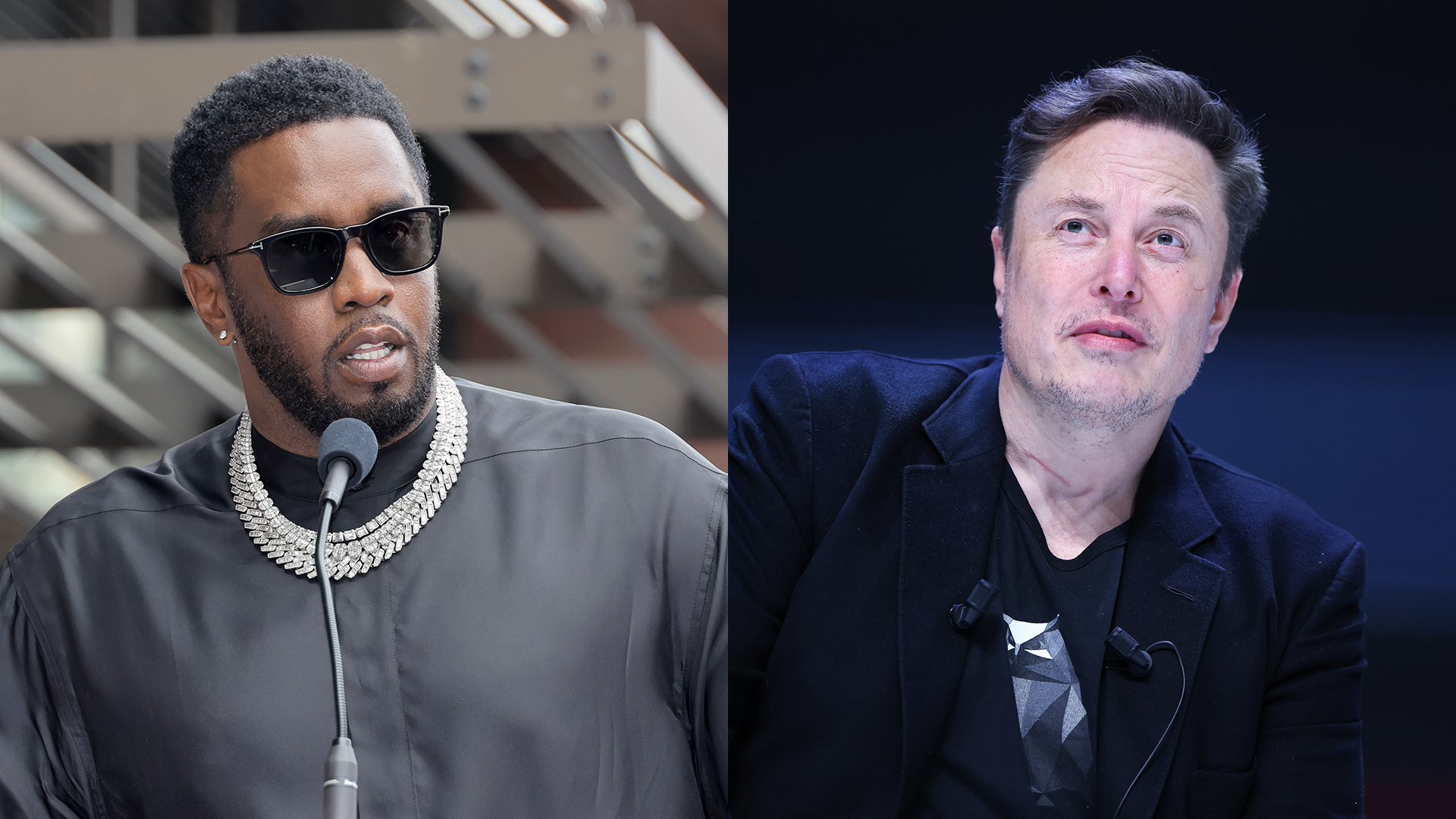 Diddy talks during DJ Khaled's Holly Walk of Fame Star Ceremony, Elon Musk at the Cannes Lions International Festival of Creativity 2024.