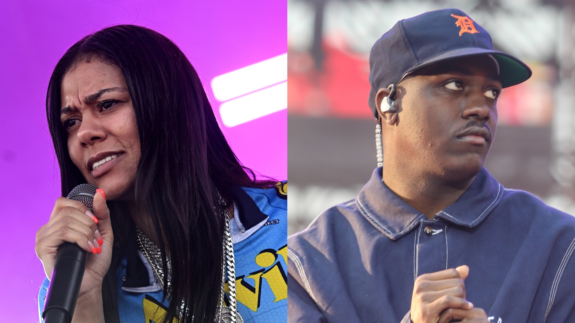 Splitscreen image of Karrahbooo and Lil Yachty