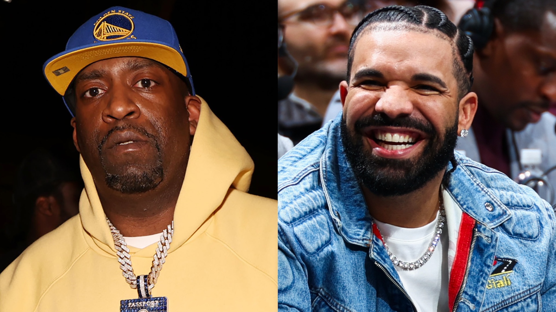 Splitscreen of Tony Yayo and Drake