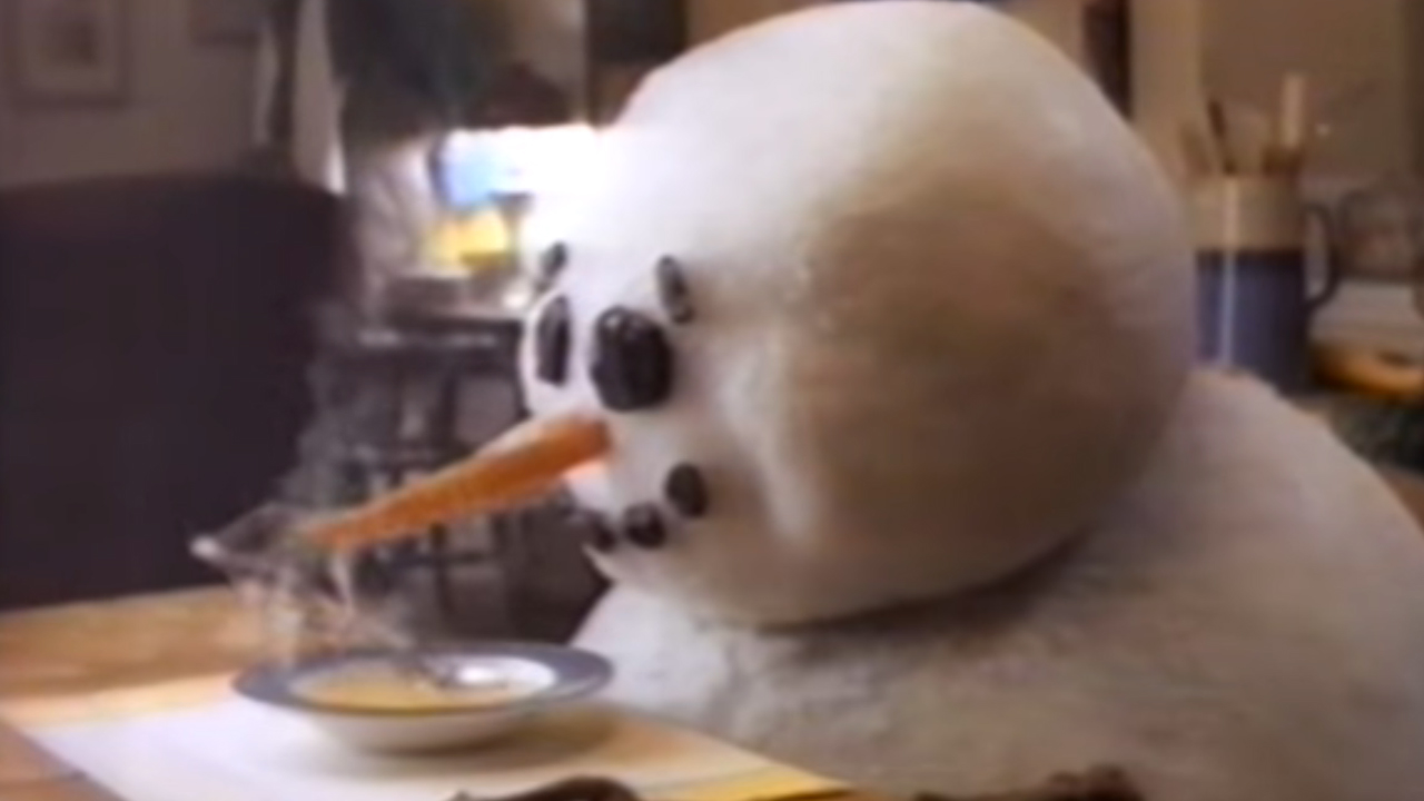 A screenshot from a Campbell's Soup commercial from 1993.