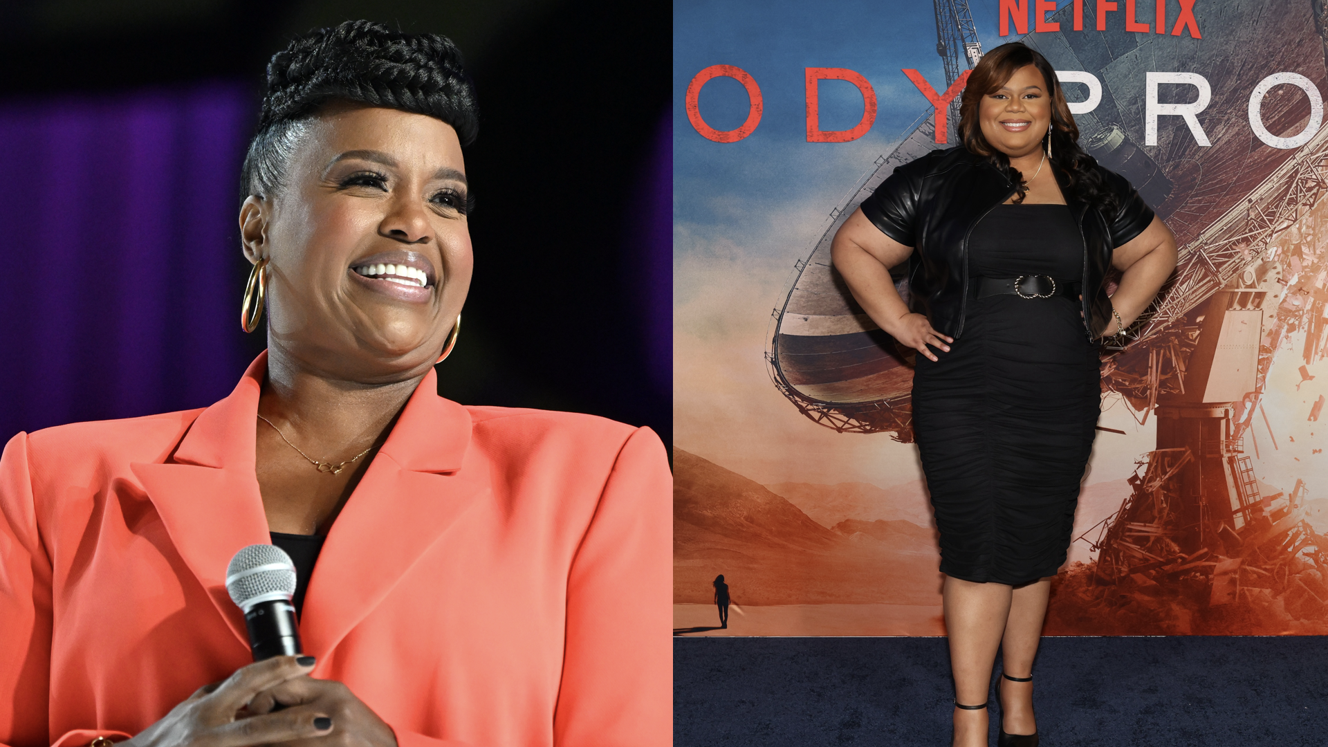 Natasha Rothwell speaks during 2024 ESSENCE Festival Of Culture™ Presented By Coca-Cola® at Ernest N. Morial Convention Center on July 05, 2024 in New Orleans, Louisiana/Reesa Teesa attends the 3 Body Problem World Premiere at SXSW on March 08, 2024 in Austin, Texas