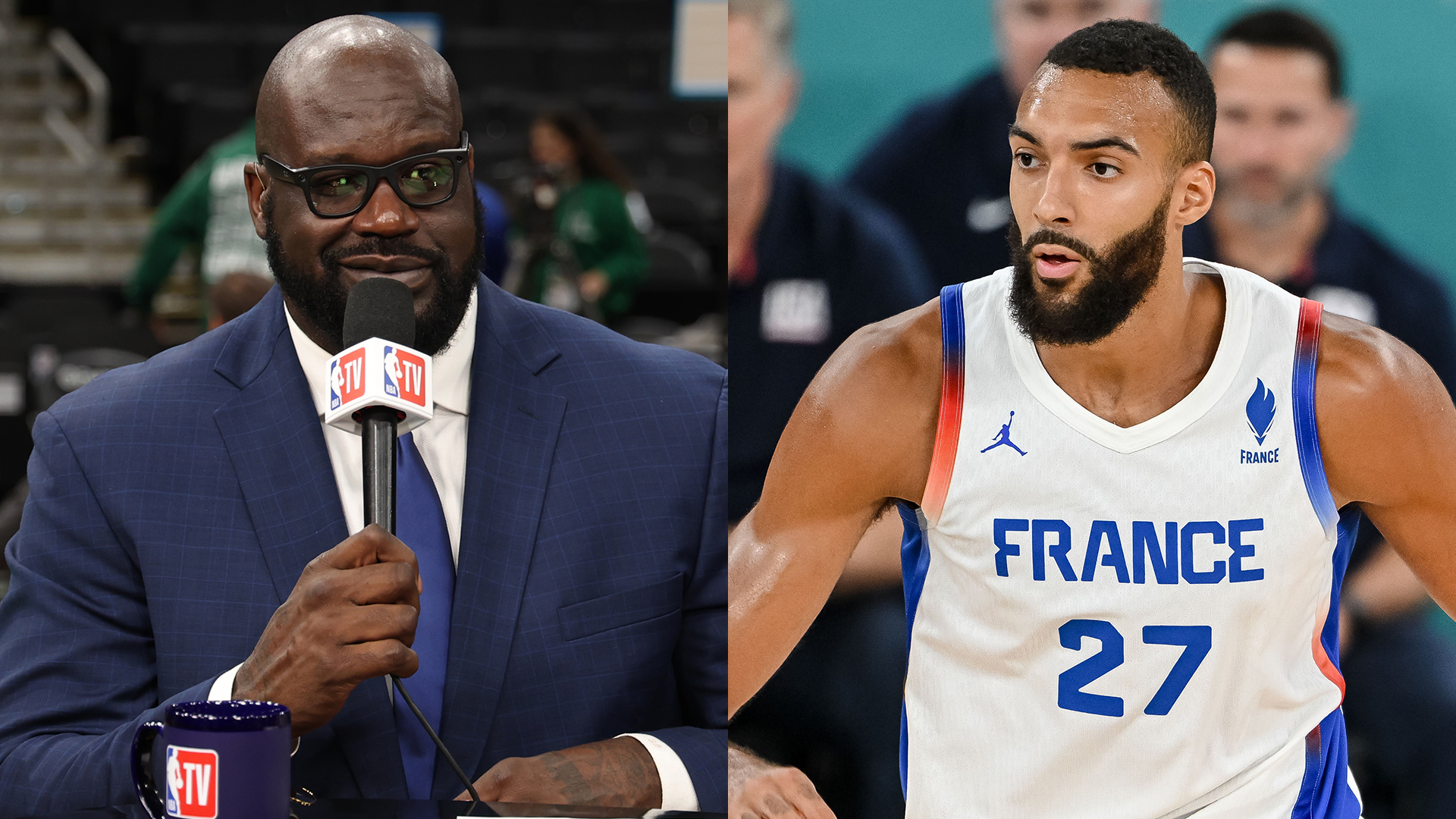 Shaquille O'Neal and Rudy Gobert.