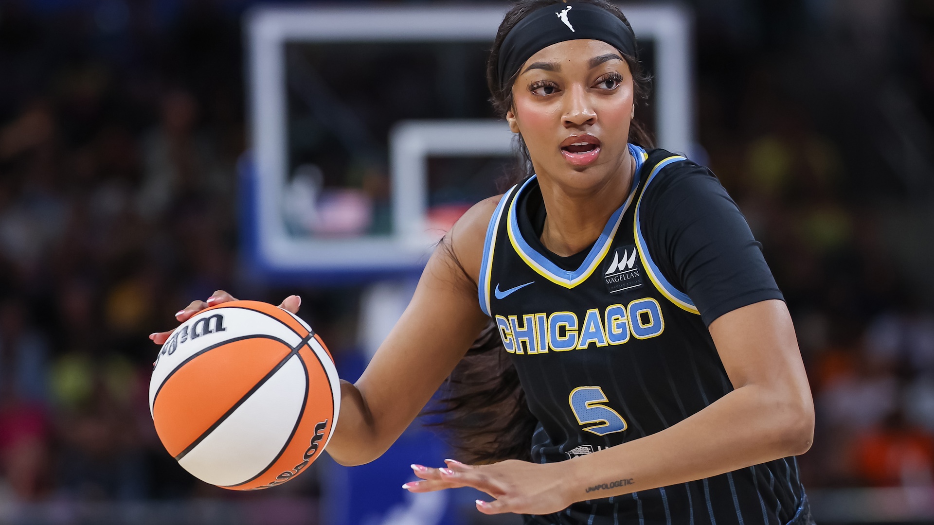 Angel reese playing basketball