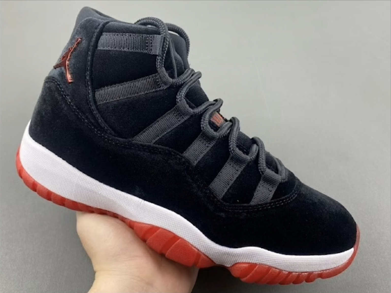 First Look at the 'Bred Velvet' Air Jordan 11