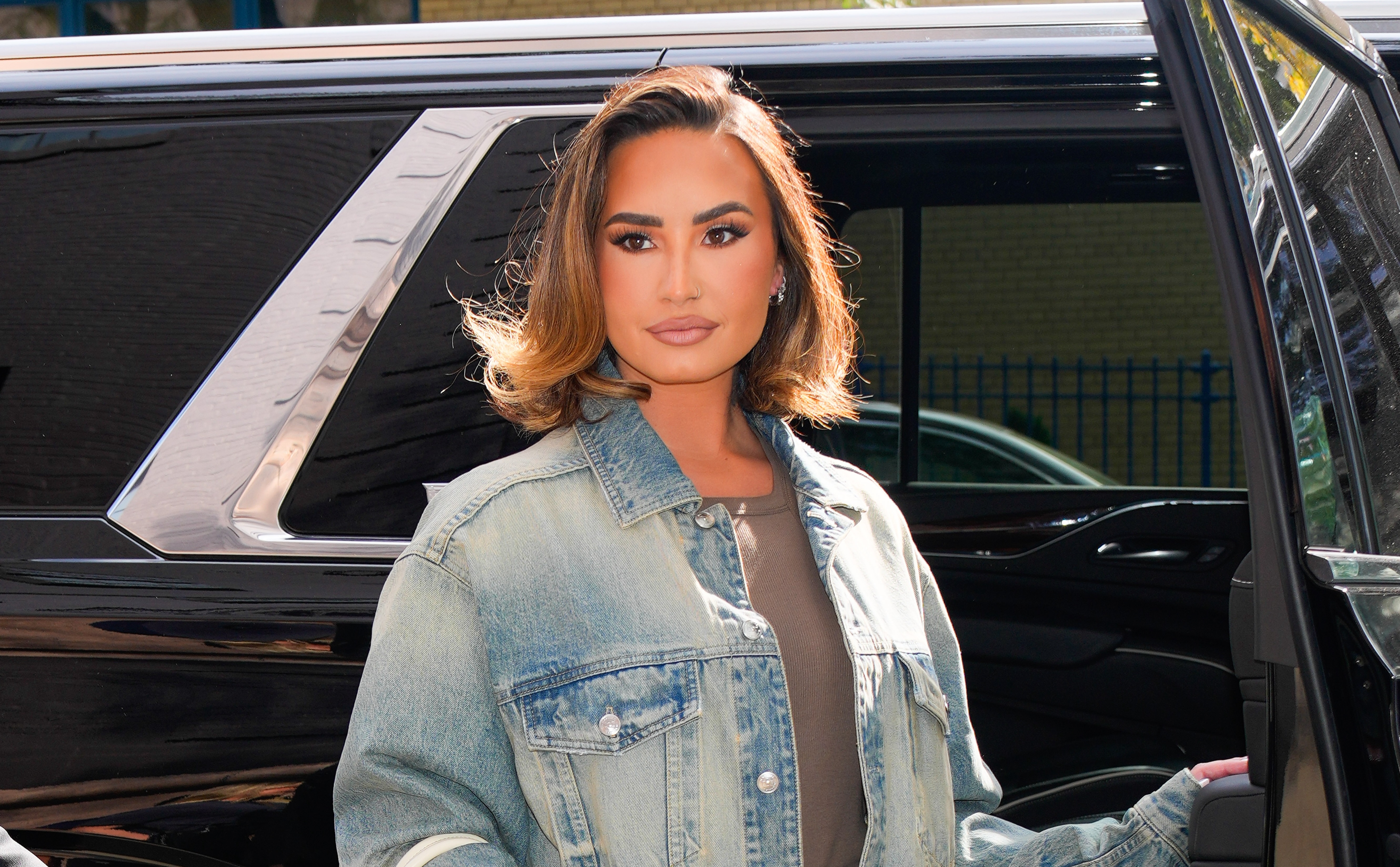 NEW YORK, NEW YORK - SEPTEMBER 19: Demi Lovato is seen out and about on September 19 2024 in New York City.