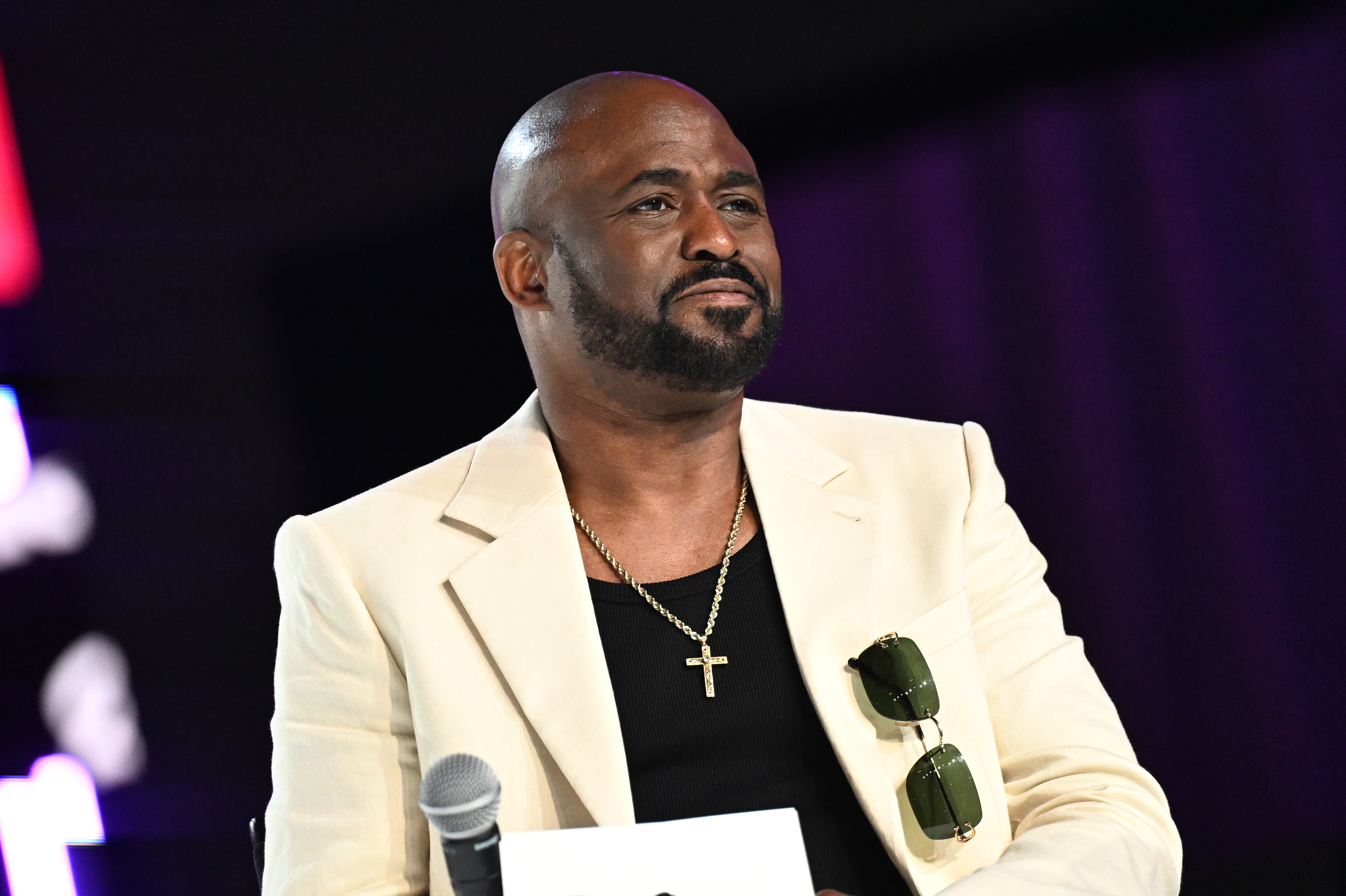 NEW ORLEANS, LOUISIANA - JULY 07: Wayne Brady speaks during the 2024 ESSENCE Festival Of Culture™ Presented By Coca-Cola® at Ernest N. Morial Convention Center on July 07, 2024 in New Orleans, Louisiana.