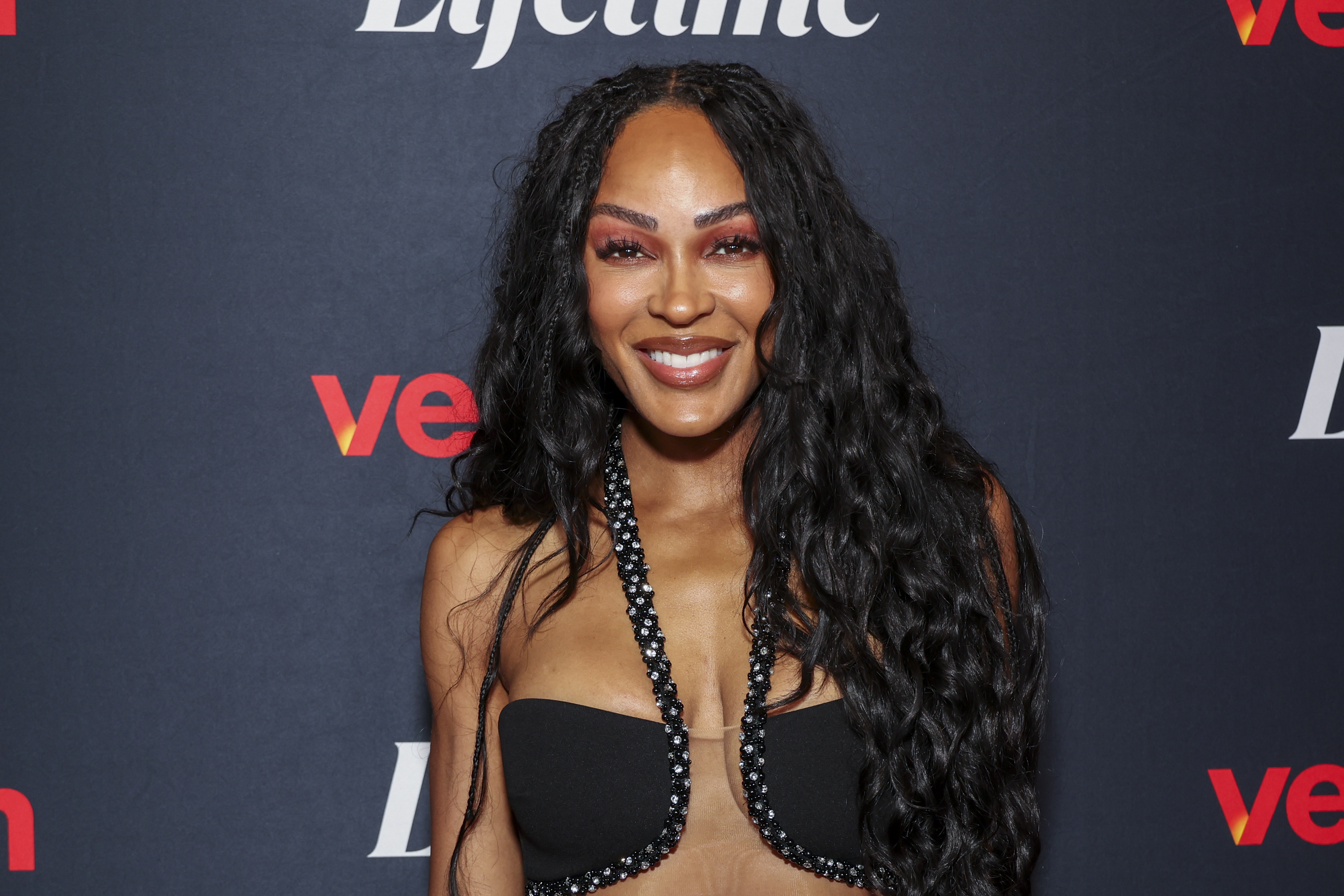 Meagan Good at Lifetime's "Terry McMillan Presents: Forever" world premiere held at the DGA Theater Complex on August 20, 2024 in Los Angeles, California