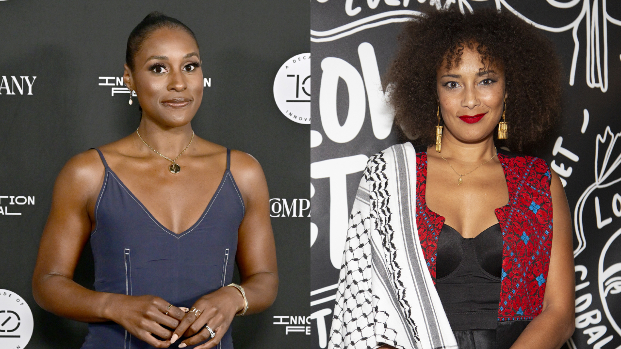 Split image. Left: Issa Rae. Right: Amanda Seales.