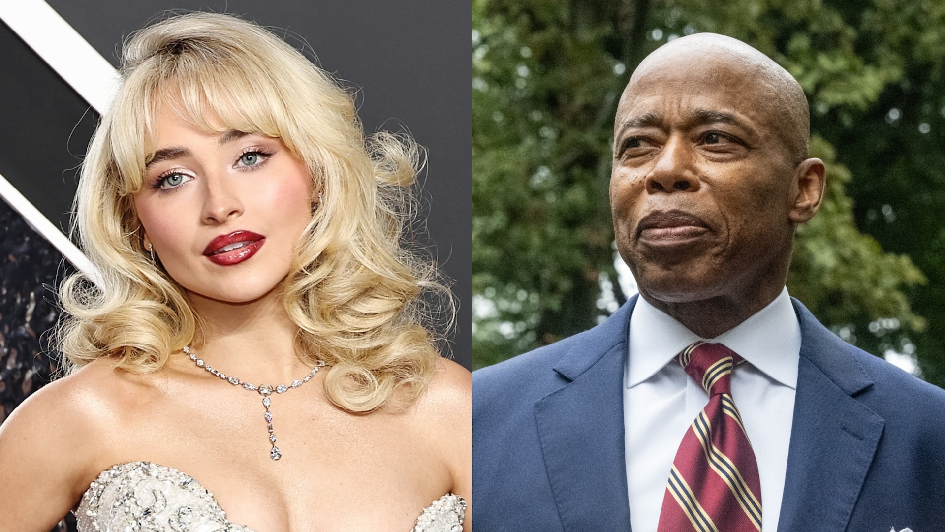 Sabrina Carpenter and Mayor Eric Adams