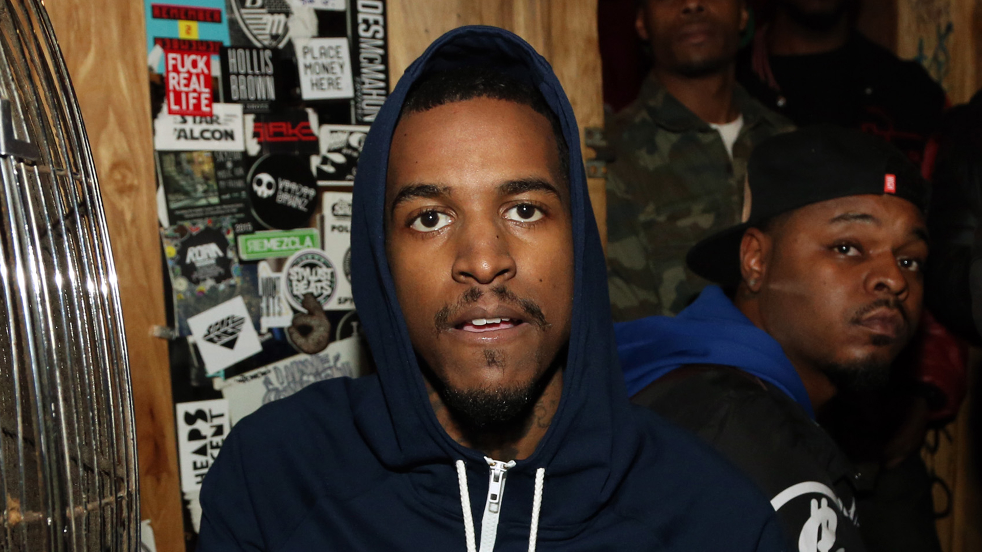 Lil Reese backstage at Webster Hall.